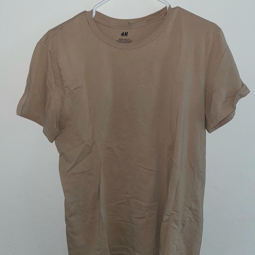 H&M Plain Beige T-Shirt